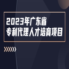 2023年度广东省专利代理人才培育项目线上课程