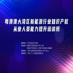 第六期《粤港澳大湾区新能源行业知识产权从业人员能力提升培训班》